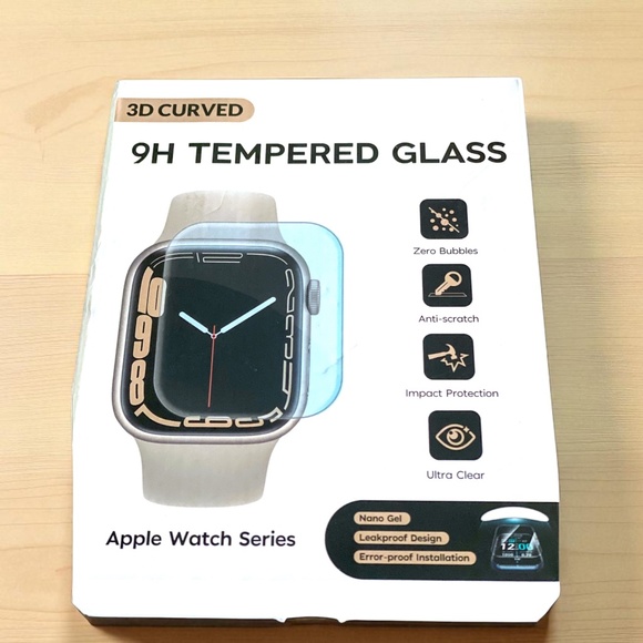 Apple iWatch 44 MM 3D Curved Tempered Glass New Clear Protection Film - Picture 1 of 3